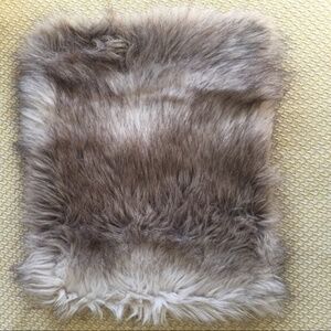 H&M Gray Cream Faux Fur Infinity Scarf Snood